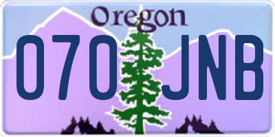 OR license plate 070JNB