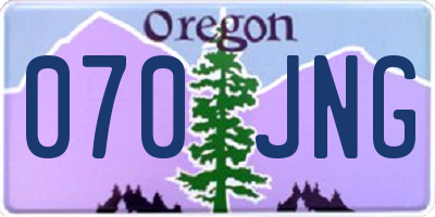 OR license plate 070JNG