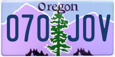 OR license plate 070JOV
