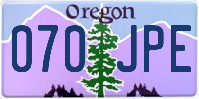 OR license plate 070JPE