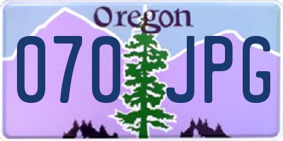 OR license plate 070JPG