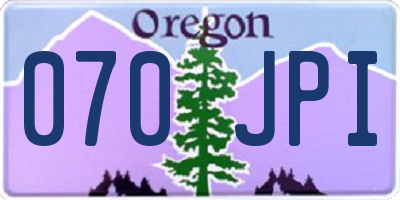 OR license plate 070JPI