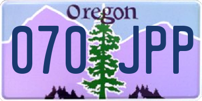 OR license plate 070JPP