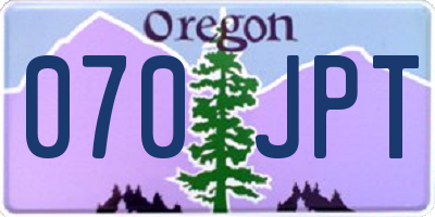 OR license plate 070JPT