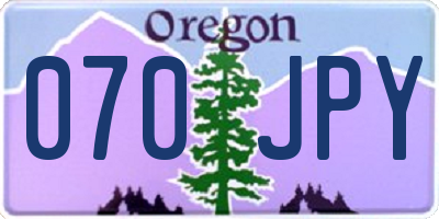 OR license plate 070JPY