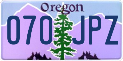 OR license plate 070JPZ