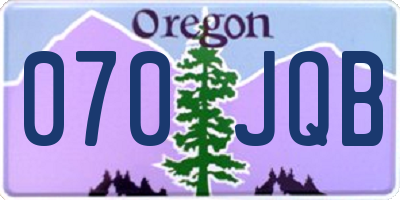 OR license plate 070JQB