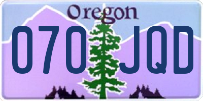 OR license plate 070JQD
