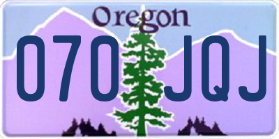 OR license plate 070JQJ