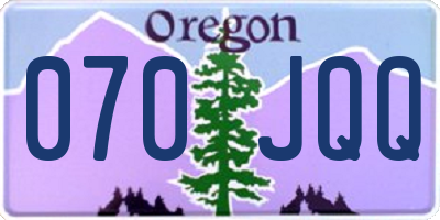 OR license plate 070JQQ