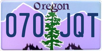OR license plate 070JQT