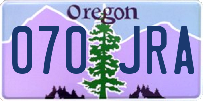 OR license plate 070JRA
