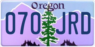 OR license plate 070JRD