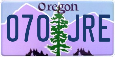 OR license plate 070JRE