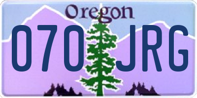 OR license plate 070JRG