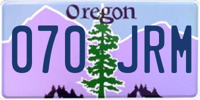 OR license plate 070JRM