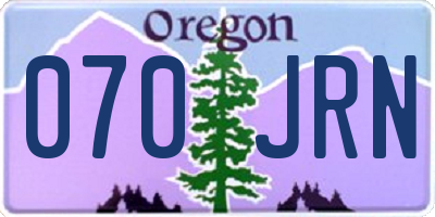 OR license plate 070JRN