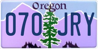OR license plate 070JRY