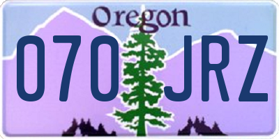 OR license plate 070JRZ