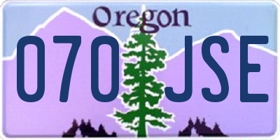 OR license plate 070JSE