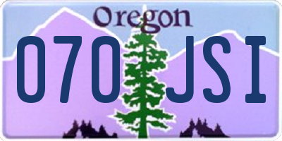 OR license plate 070JSI