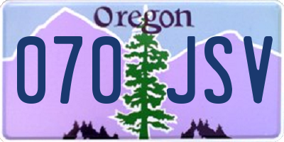 OR license plate 070JSV