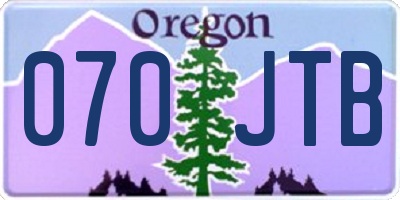 OR license plate 070JTB
