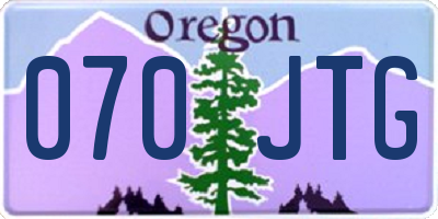 OR license plate 070JTG