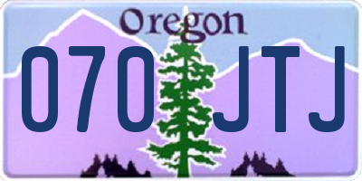 OR license plate 070JTJ