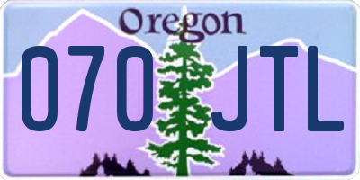 OR license plate 070JTL
