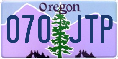 OR license plate 070JTP