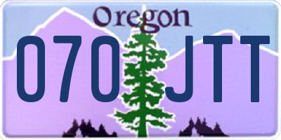 OR license plate 070JTT