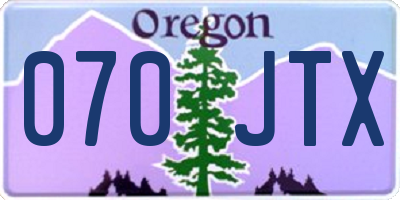 OR license plate 070JTX