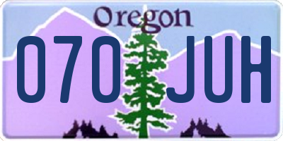 OR license plate 070JUH