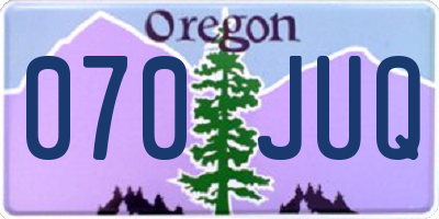 OR license plate 070JUQ