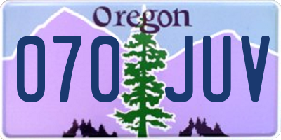OR license plate 070JUV