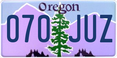 OR license plate 070JUZ