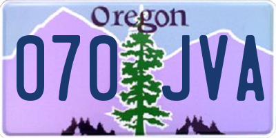 OR license plate 070JVA