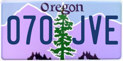 OR license plate 070JVE