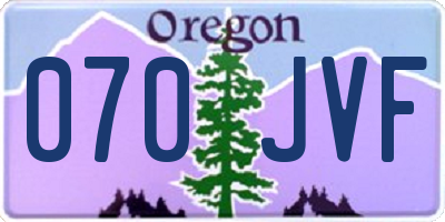 OR license plate 070JVF