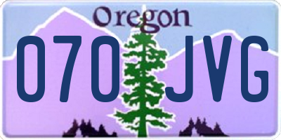 OR license plate 070JVG