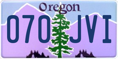 OR license plate 070JVI