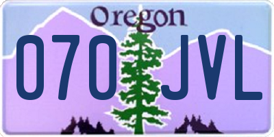 OR license plate 070JVL