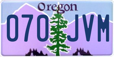 OR license plate 070JVM