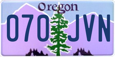 OR license plate 070JVN