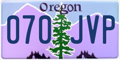 OR license plate 070JVP
