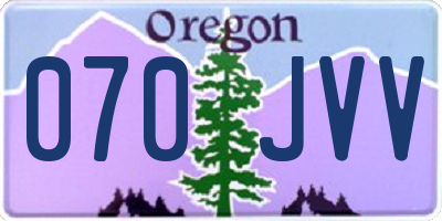 OR license plate 070JVV