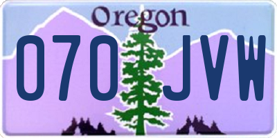 OR license plate 070JVW