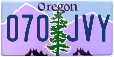 OR license plate 070JVY