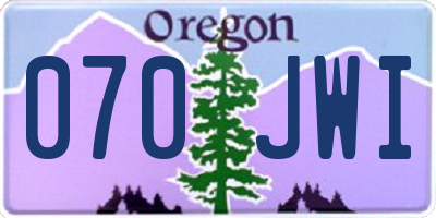OR license plate 070JWI